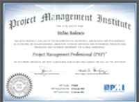 Project Management Institute PMP certification stefan badescu